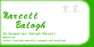 marcell balogh business card